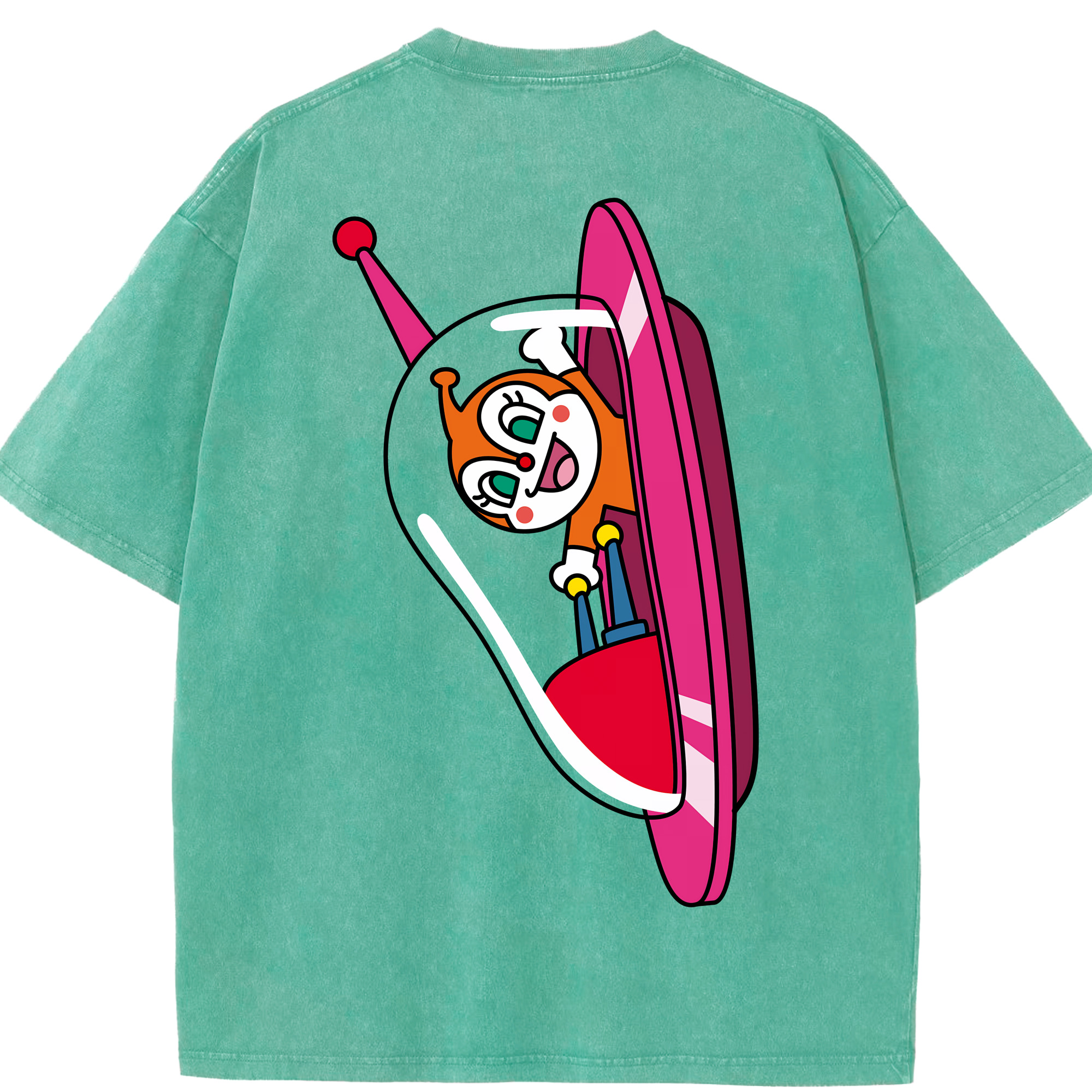 （画像用） アンパンマン Anpanman 綿100% ヴィンテージ風 半袖Tシャツ（背面プリント）